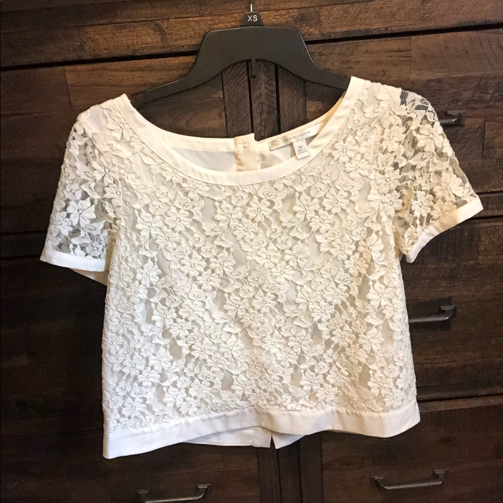 Lauren Conrad Ivory Lace top